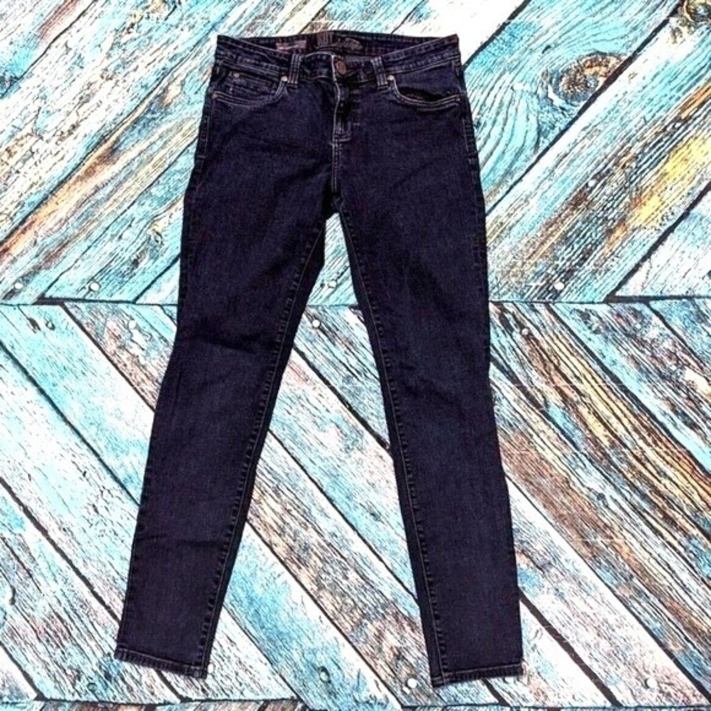 Y2K Dark Wash Skinny Jeans Kut From the Kloth Mia Toothpick Skinny Size 8